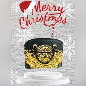 Gianni Versace Leopard Print Handbag